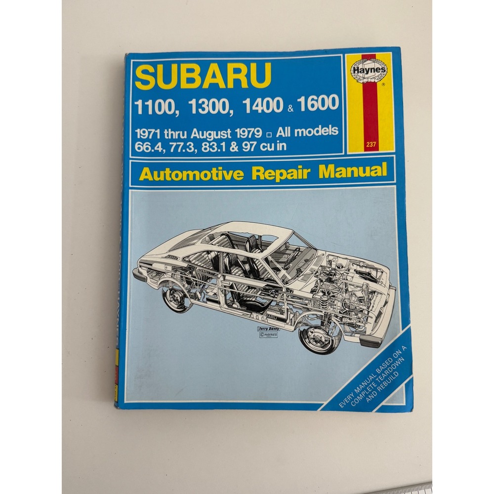 Haynes Subaru 1100 1300 1400 1600 Repair Manual 1971-1979 BRAT Sedan Coupe 237
